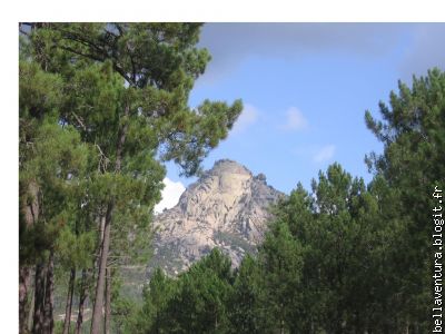 Le col de Bavella au loin
